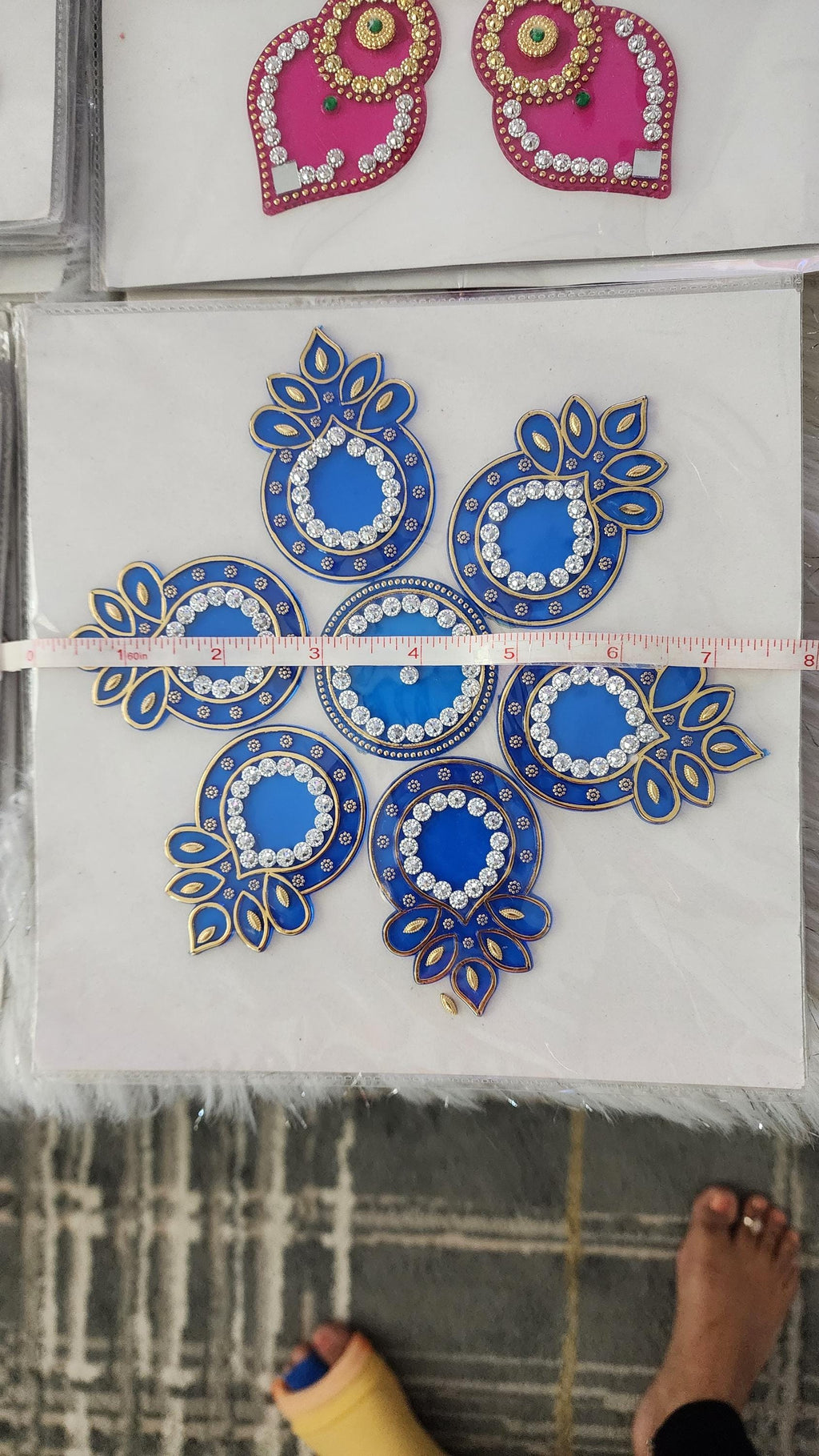 Acrylic Rangoli, 7 Inch Diwali Home Decor