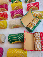 Handcrafted Embroidered Bangle Box: Indian Wedding Favor Gift