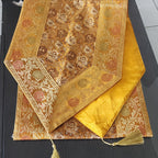 Silk Cheesecloth Table Runner: Bohemian Dining Decor - 14x79