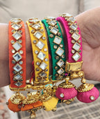 Indian Bangles: Resham Jewelry, Diwali Gift, Wedding Favors.