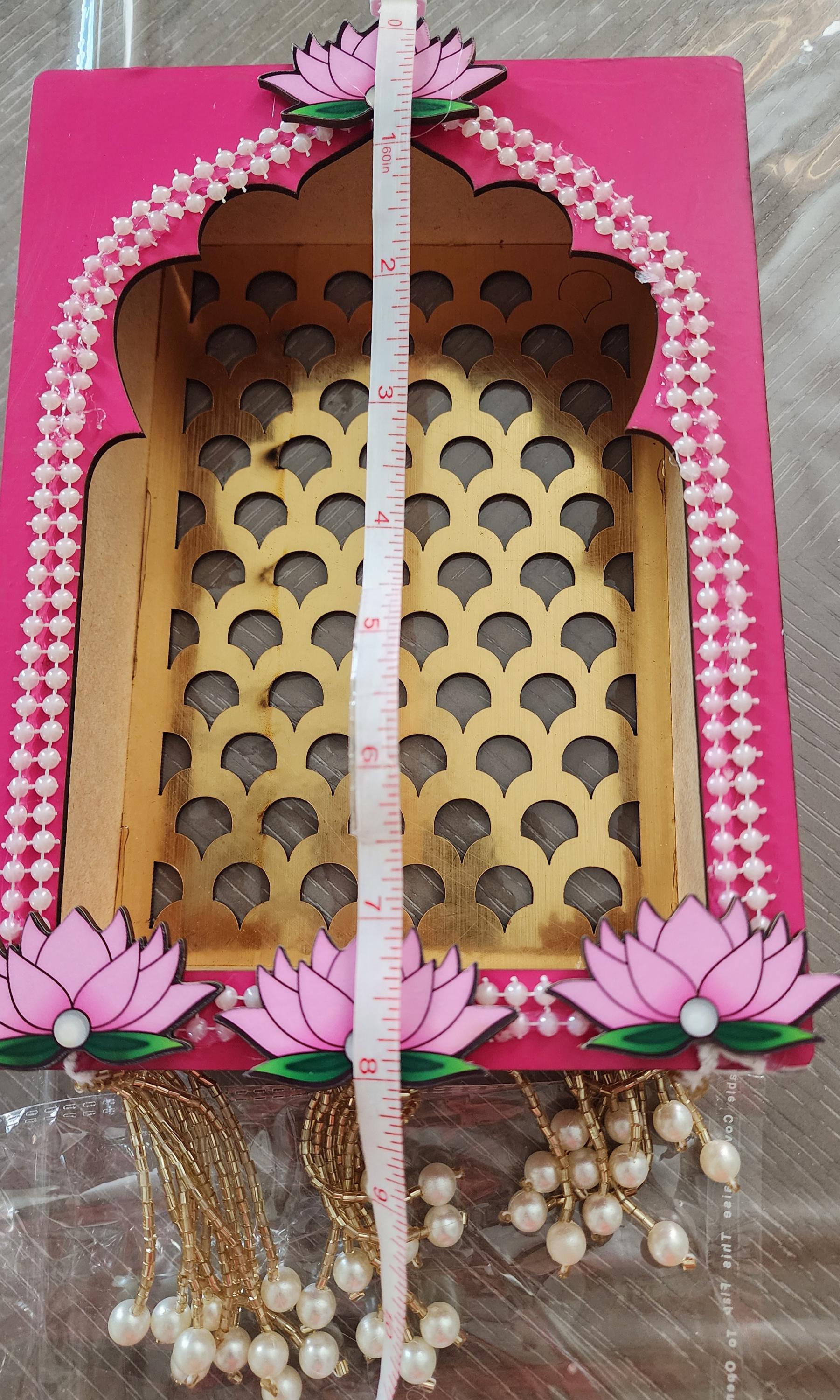 Handcrafted MDF Jharokha Hanging: Diwali Wedding Decor (8 x 5.5 inch)