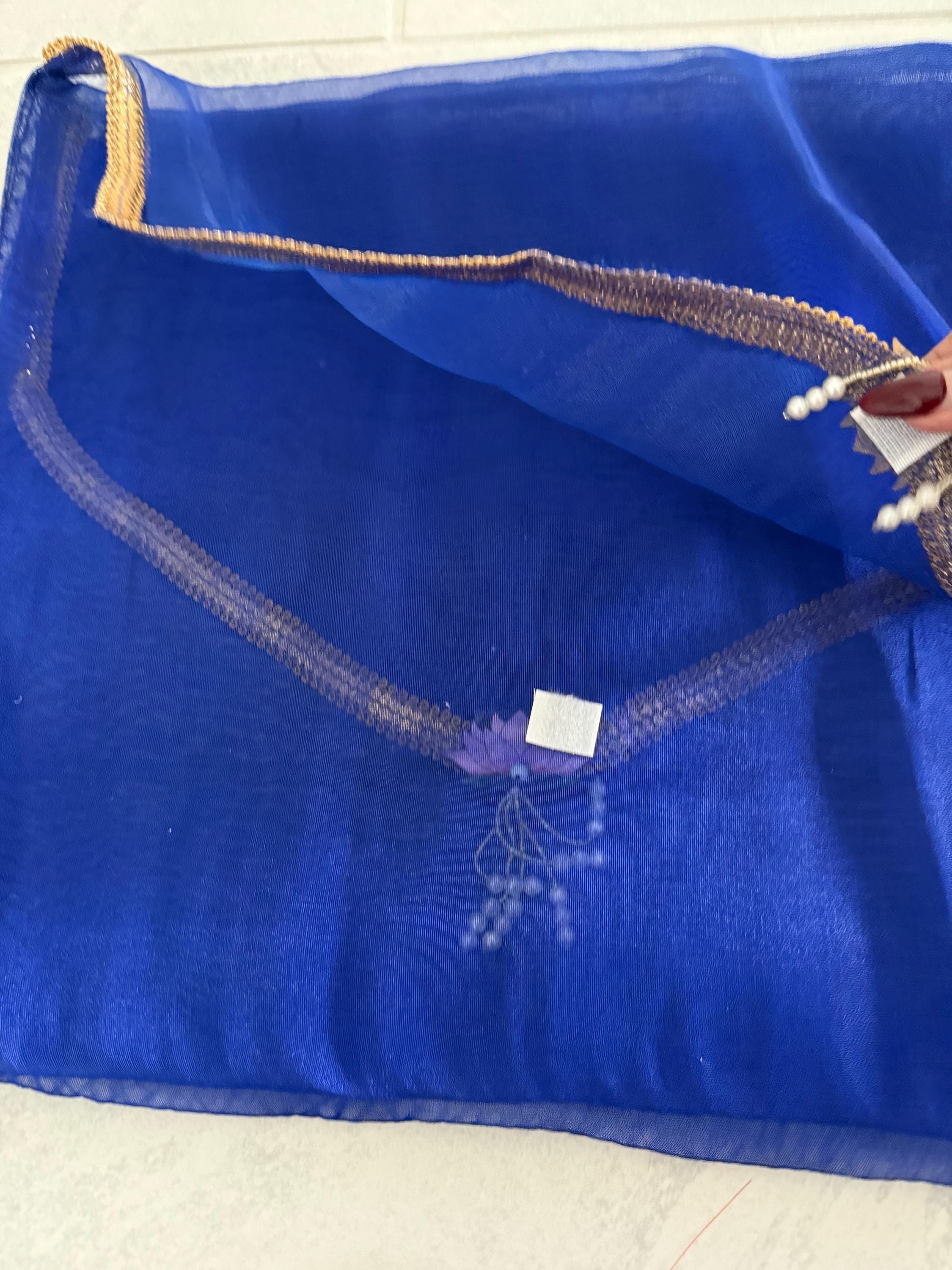 Organza Handmade Saree Cover: Indian Wedding Favor Gift Bag (16x14 inches)