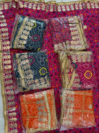 Bandhej Art Silk Dupatta: Rajasthani Gotta Patti Wedding Scarf