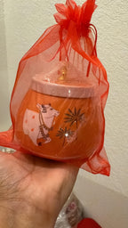 Pichwai Art Handmade Jar Nandi Cow Design, Copper Home Decor.