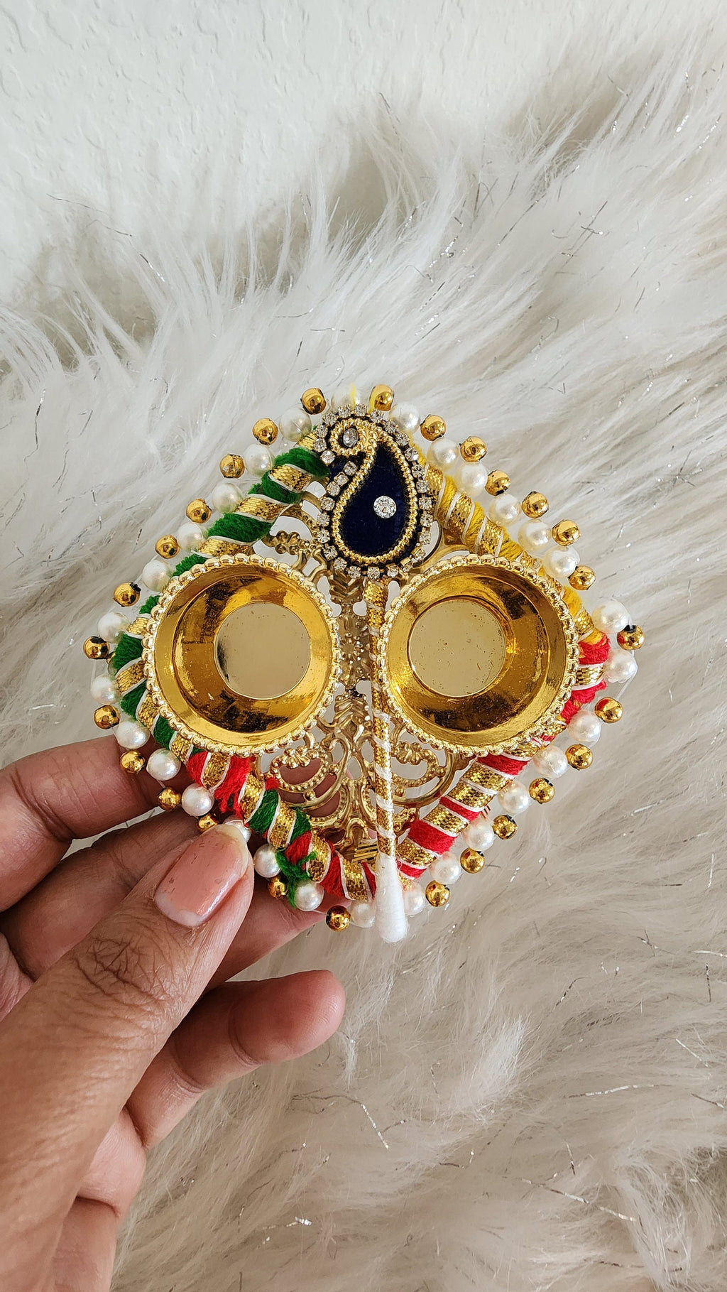 Handcrafted Haldi Kumkum Holder: Pooja & Housewarming Return Gift.
