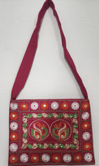 Indian Traditional Embroidered Work Peacock Jhola Bag. Crossbody /Shoulder bags for women.