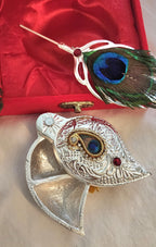 Handmade German Silver Haldi Kumkum Holder: Chopra Box, Puja Gift