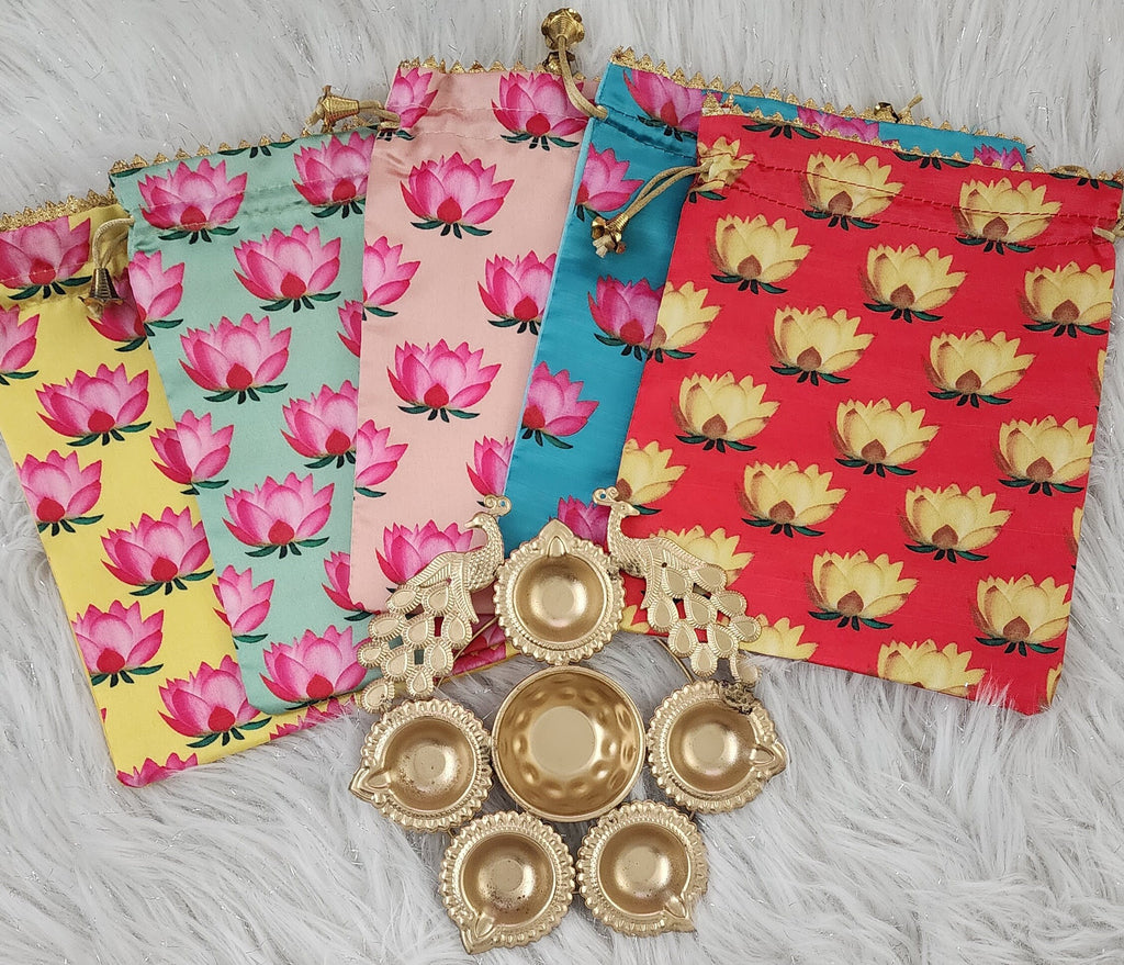 Metal Urli with Diyas: Diwali Housewarming Return Gift