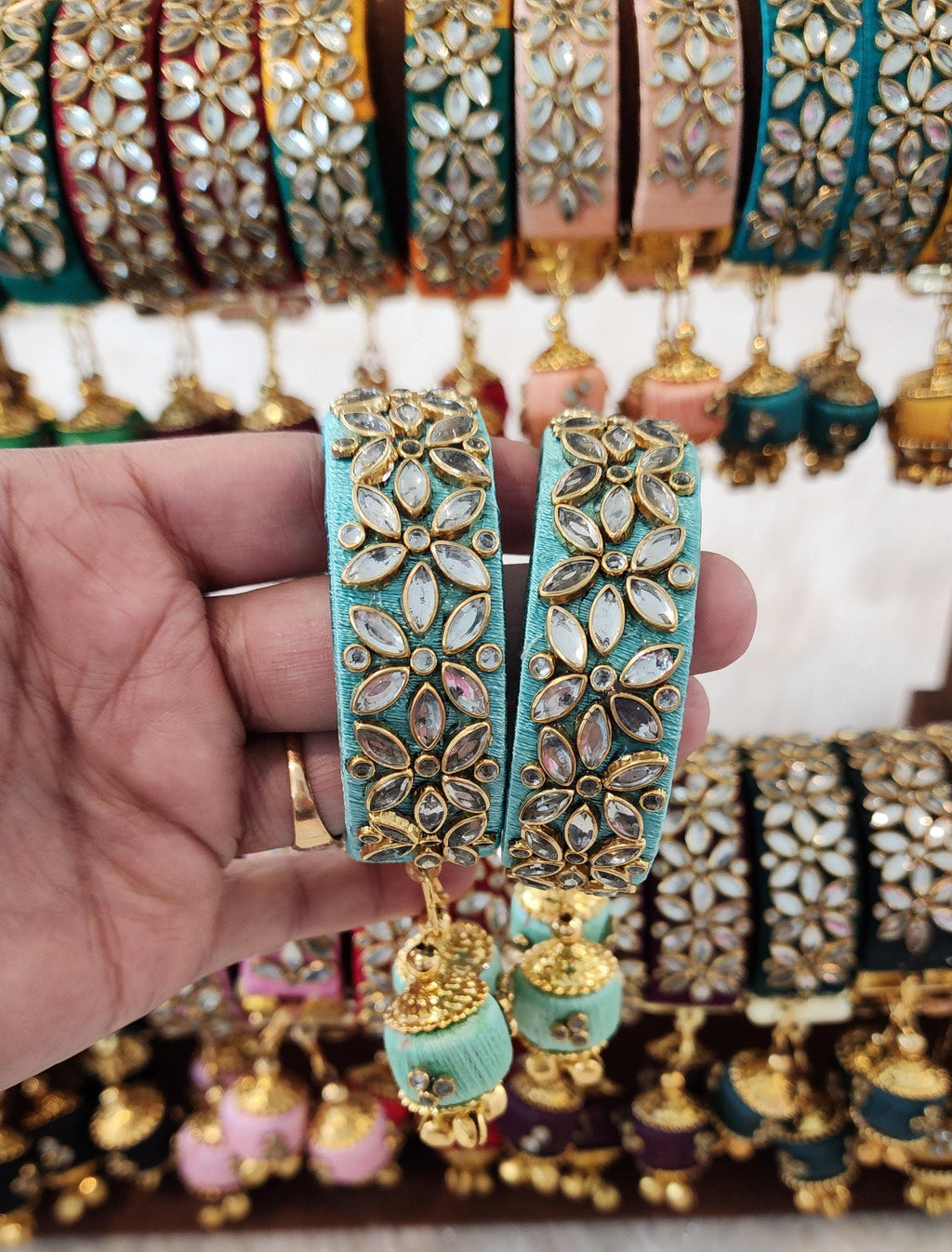 Indian Resham Bangle: Traditional Handmade Jewelry, Diwali Gift