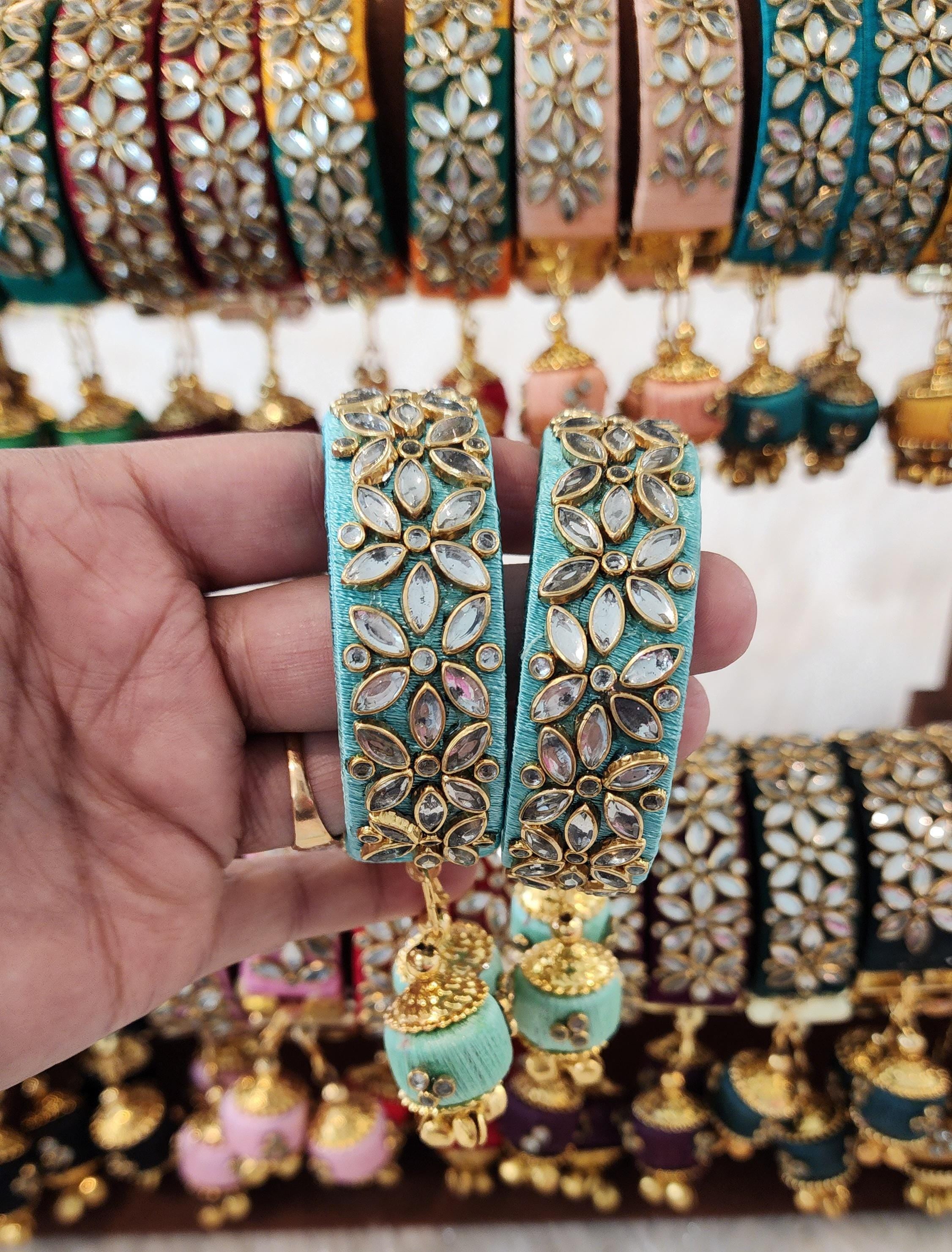 Indian Resham Bangle: Traditional Handmade Jewelry, Diwali Gift