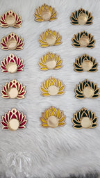 Wooden Handmade Lotus Tea Light Holders - Diwali Wedding Favors.