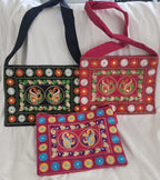 Indian Traditional Embroidered Work Peacock Jhola Bag. Crossbody /Shoulder bags for women.