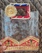 Handcrafted Gotapati Transparent Gift Bag: Pooja Favor, Wedding, Christmas gift.