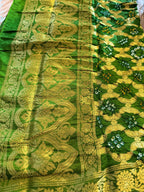 Hand Printed Jacquard Silk Dupatta: Banarsi Print Wedding Favor