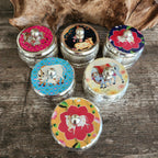 Handcrafted Enamel Haldi Kumkum Dibbi: German Silver Pichwai, Wedding Favor.