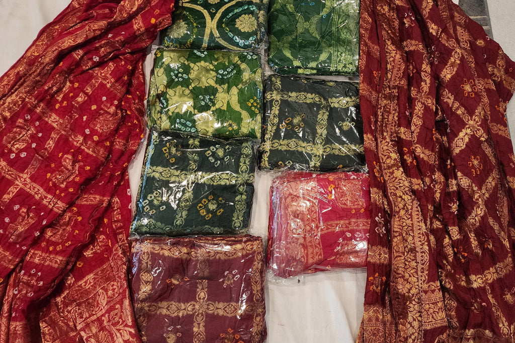 Hand Printed Jacquard Silk Dupatta: Indian Wedding Favor Scarf