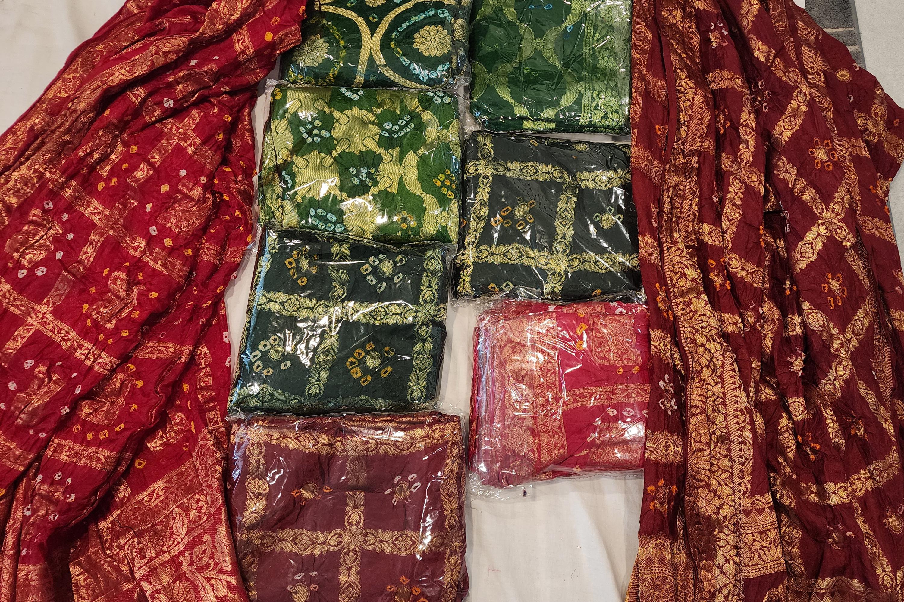 Hand Printed Jacquard Silk Dupatta: Indian Wedding Favor Scarf