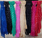 Bandhani Dupatta: Rajasthani Art Silk Tie Dye Scarf, Wedding Favor