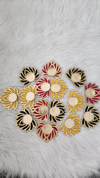 Wooden Handmade Lotus Tea Light Holders - Diwali Wedding Favors.