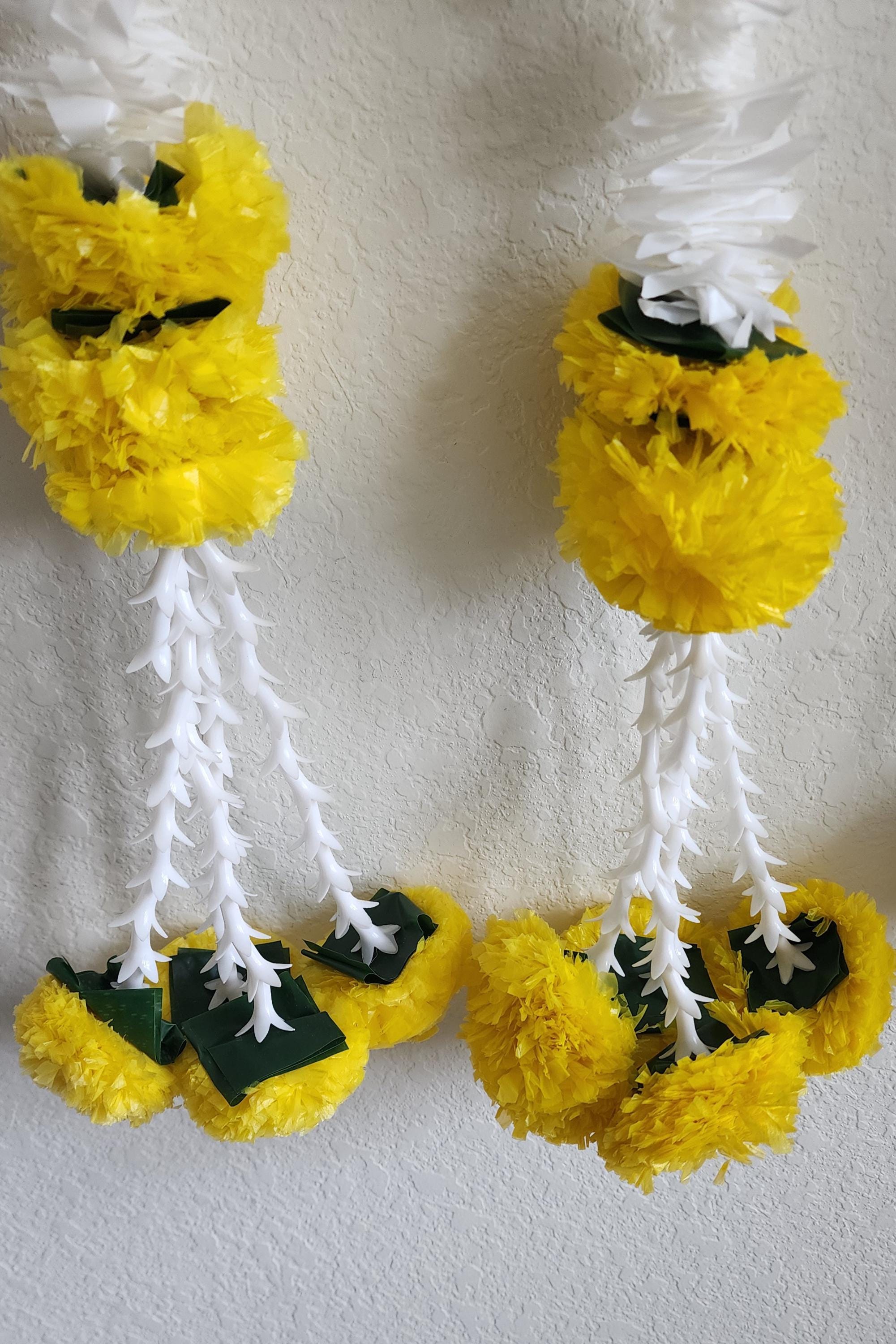 Artificial Gajra Flower Hanging String: Wedding & Festival Decor, 30 Inch