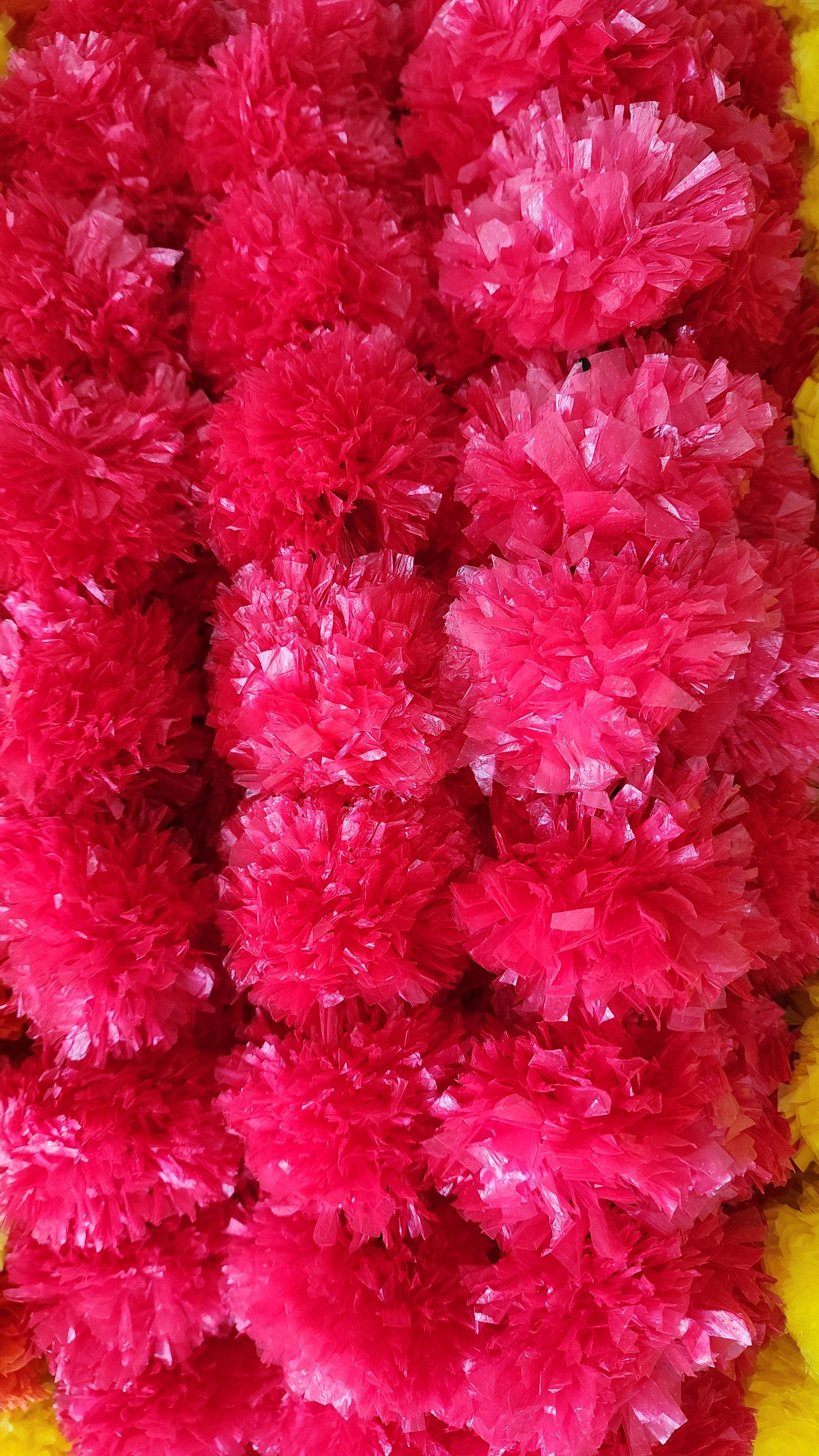 Artificial Marigold Garlands: Colorful Flower Mala, 4.5Foot Hangings