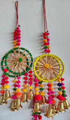 Indian Wedding Garland: Multicolor Pom Pom Gota Hanging
