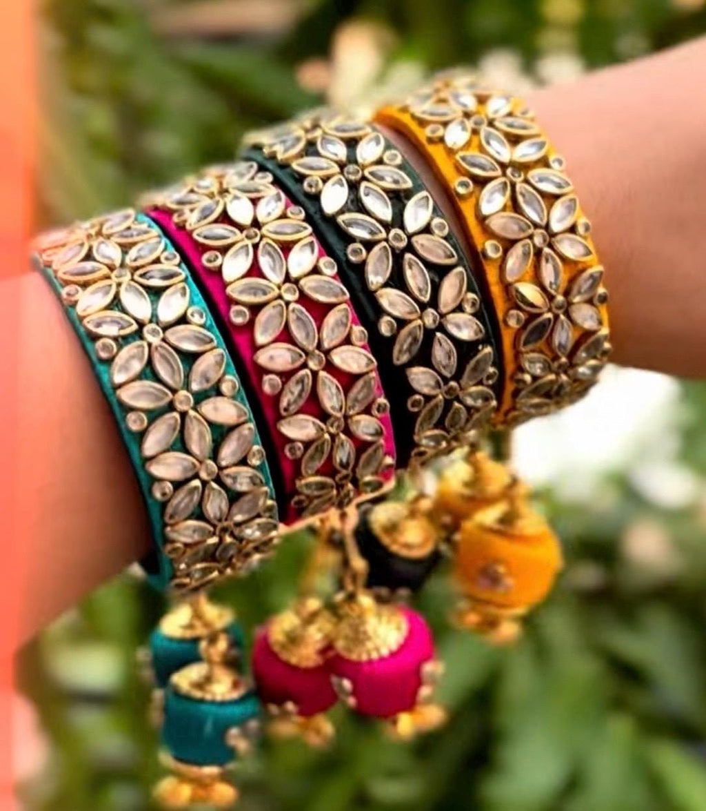 Indian Resham Bangle: Traditional Handmade Jewelry, Diwali Gift