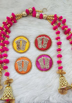 Kundan Handmade Lakshmi Paduka: Diwali Pooja Decor - 3 Inch.