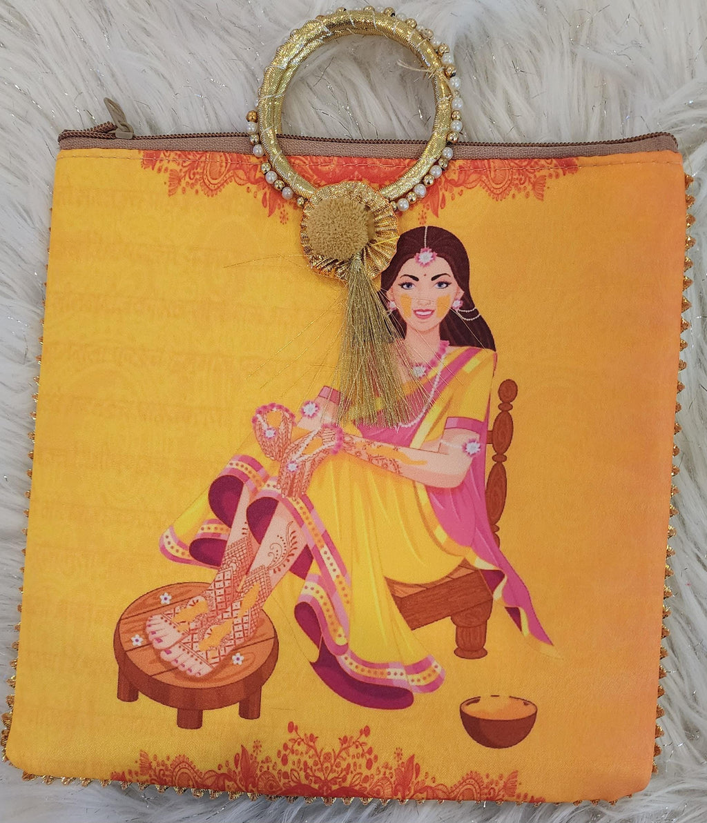 Silk Potli Bag: Haldi Mehndi Wedding Favor