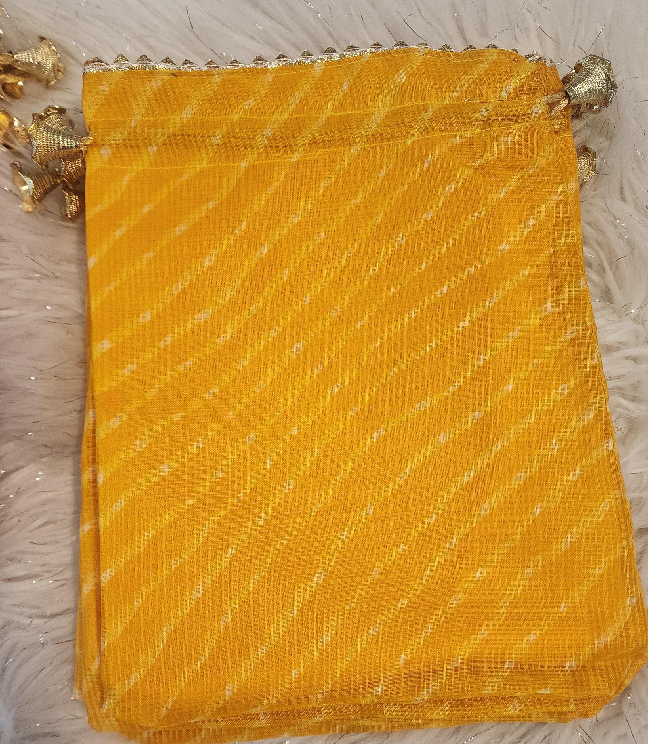 Jaipuri Leheriya Potli Bags - Wedding Favor Gift Bags