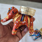 Elephant Handmade Tea Light Holder: Diwali Decor, Indian Wedding Favor