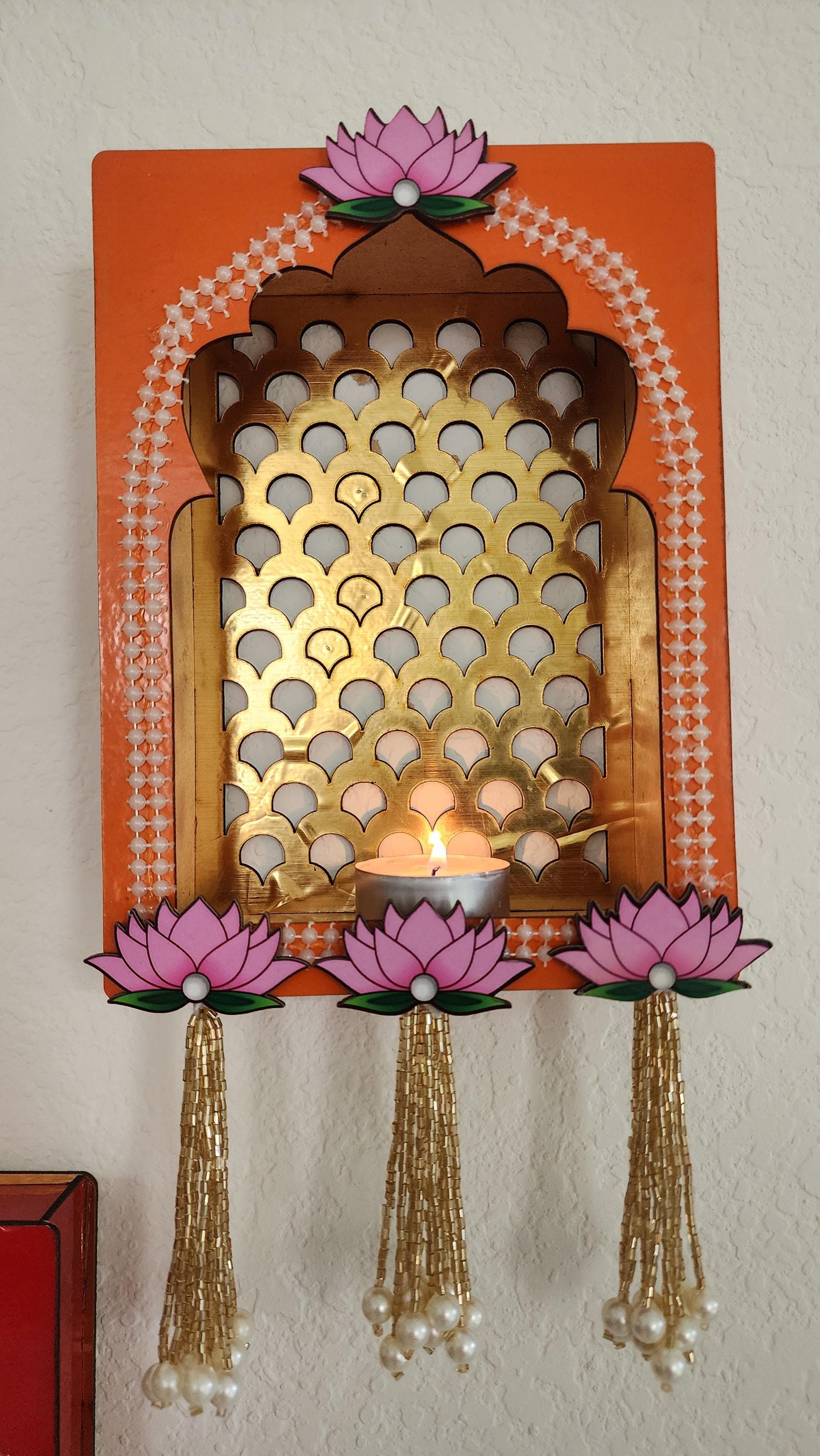 Handcrafted MDF Jharokha Hanging: Diwali Wedding Decor (8 x 5.5 inch)