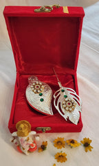 Handmade German Silver Haldi Kumkum Holder: Chopra Box, Puja Gift