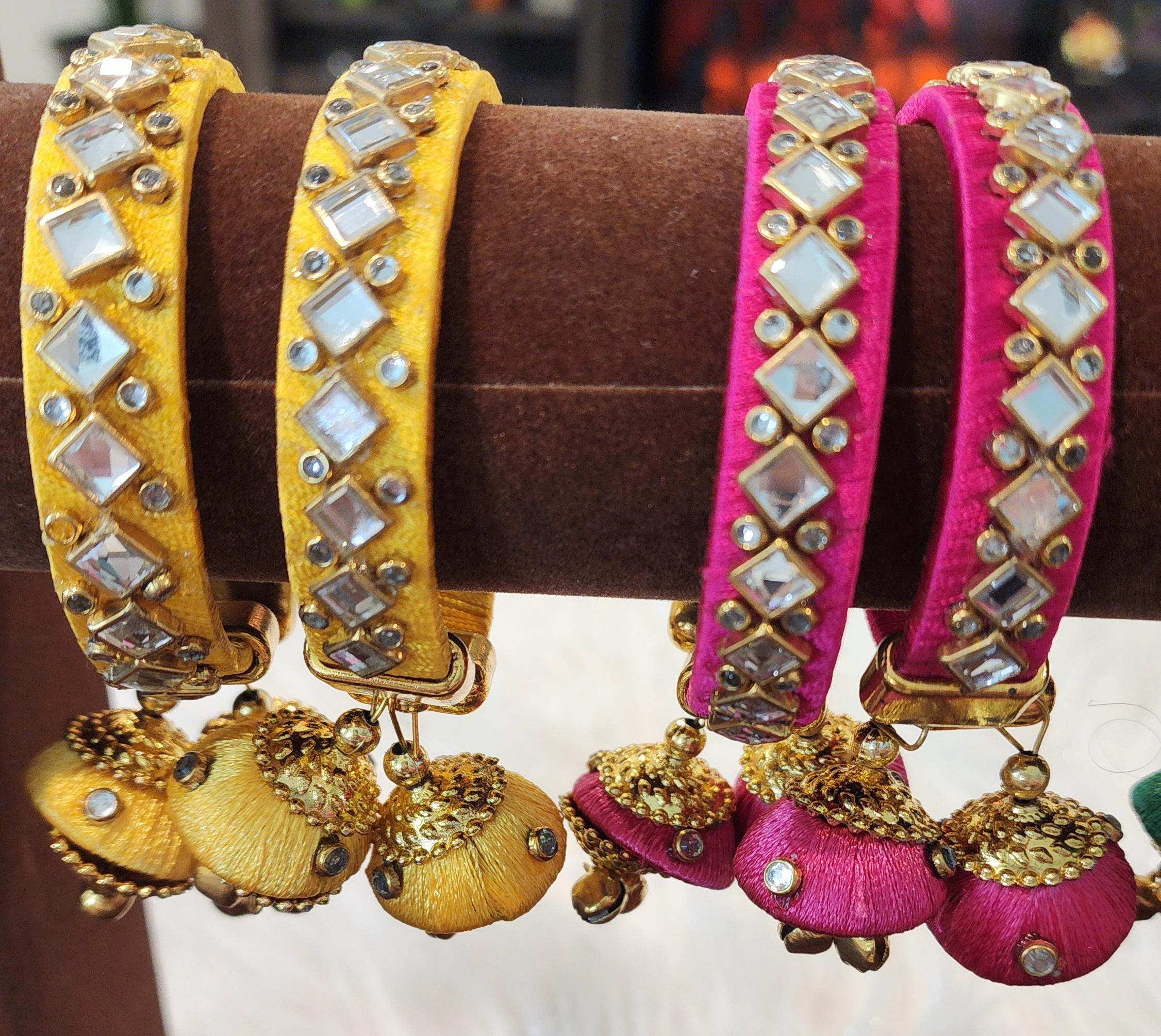 Indian Bangles: Resham Jewelry, Diwali Gift, Wedding Favors.