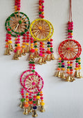 Indian Wedding Garland: Multicolor Pom Pom Gota Hanging