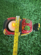 Handmade Wooden Elephant Tea Light Holder, Home Decor Lamp, Candle Light Lamp for Diwali .