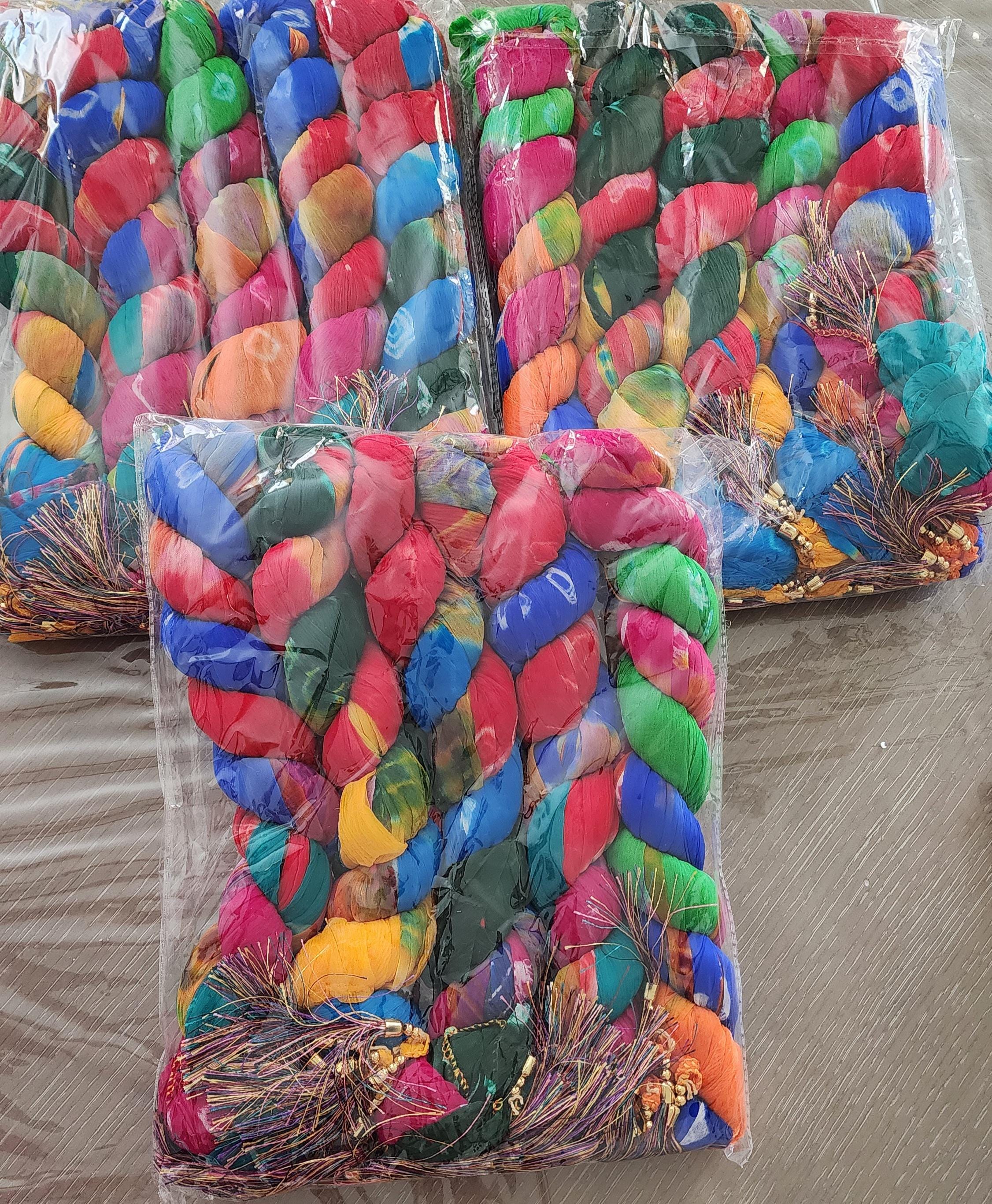 Rajasthani Tie Dye Silk Dupatta: Multi-Colored Wedding Favor Scarf