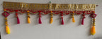Handmade Indian Toran: Gotta work Pearl Door Hanging, Traditional Decor (40x10) inch)
