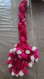 Bandhani Art Silk Dupatta: Rajasthani Tie Dye Scarf with Pom Poms