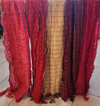 Tie Dye Art Silk Dupatta: Rajasthani Ghat Chola with Tassels.