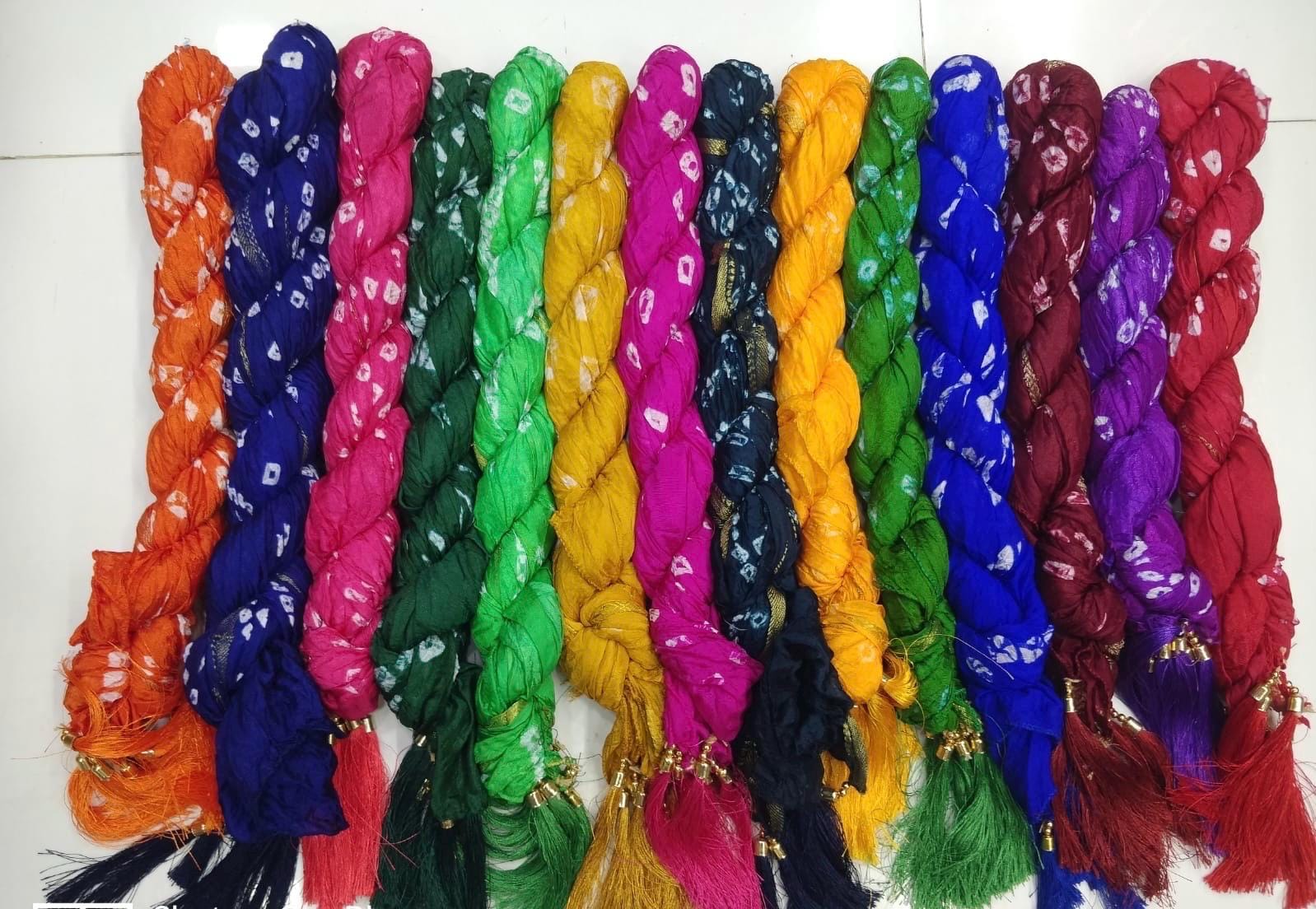 Bandhani Dupatta: Rajasthani Tie Dye Scarf with Tassels