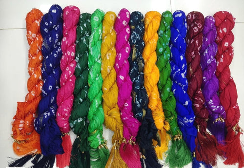 Bandhani Dupatta: Rajasthani Tie Dye Scarf with Tassels