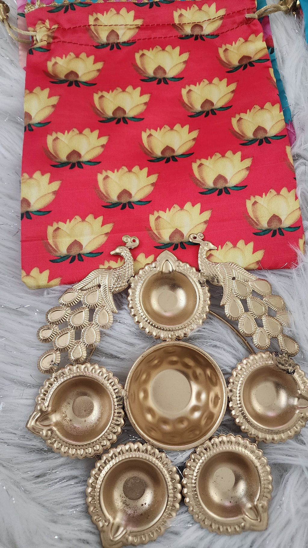 Metal Urli with Diyas: Diwali Housewarming Return Gift