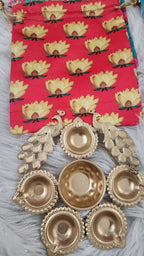 Metal Urli with Diyas: Diwali Housewarming Return Gift