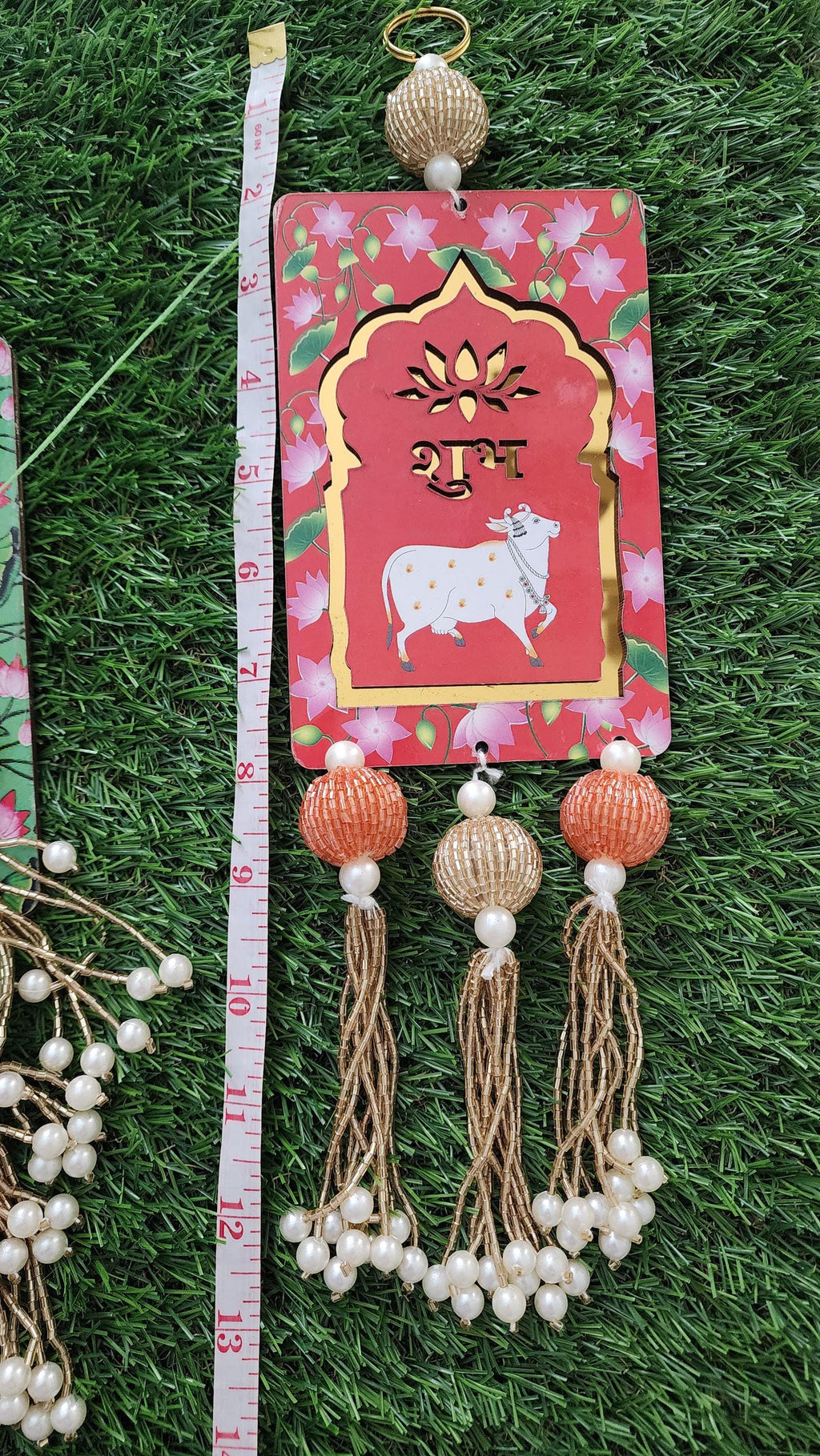 Cow Shubh Labh Door Hanging: Diwali Indian Wedding Decor