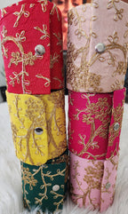 Handcrafted Embroidered Bangle Box: Indian Wedding Favor, Diwali Gift