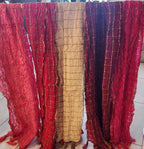 Tie Dye Art Silk Dupatta: Rajasthani Ghat Chola with Tassels.