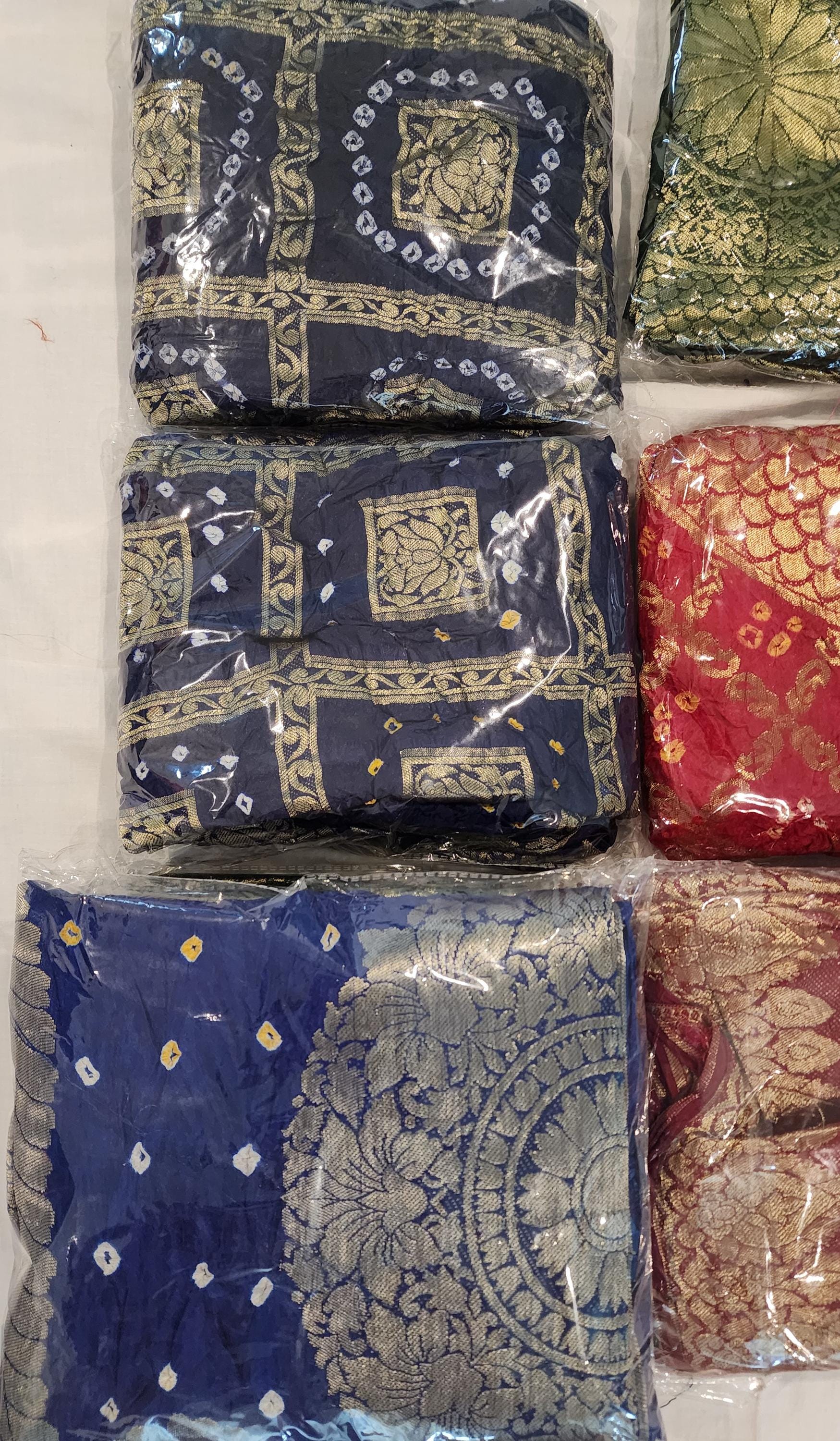 Hand Printed Jacquard Silk Dupatta: Banarsi Print Wedding Favor