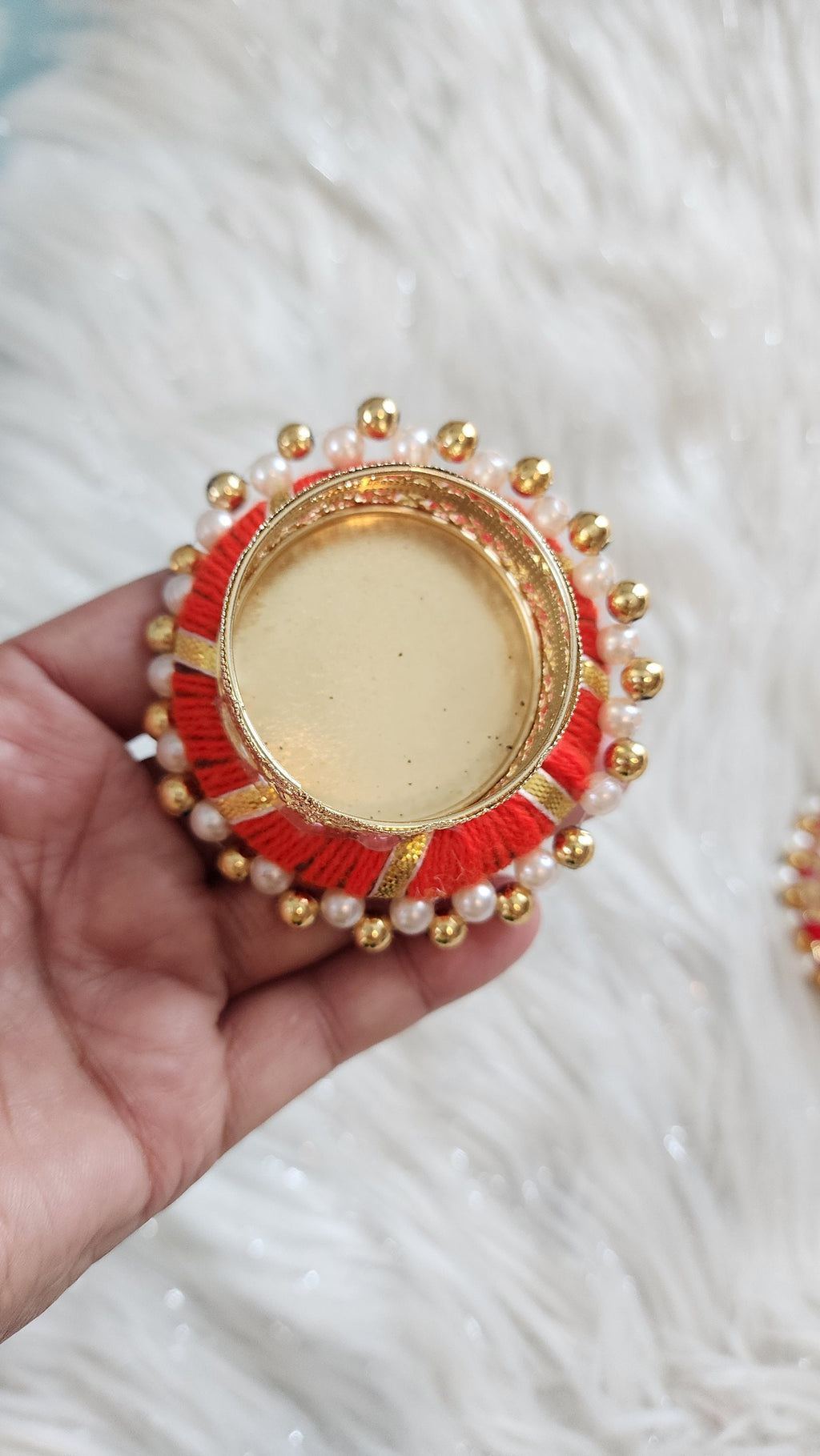 Elegant Handmade Tea Light Candle Holder: Diwali Pooja Decor, Favor Gift