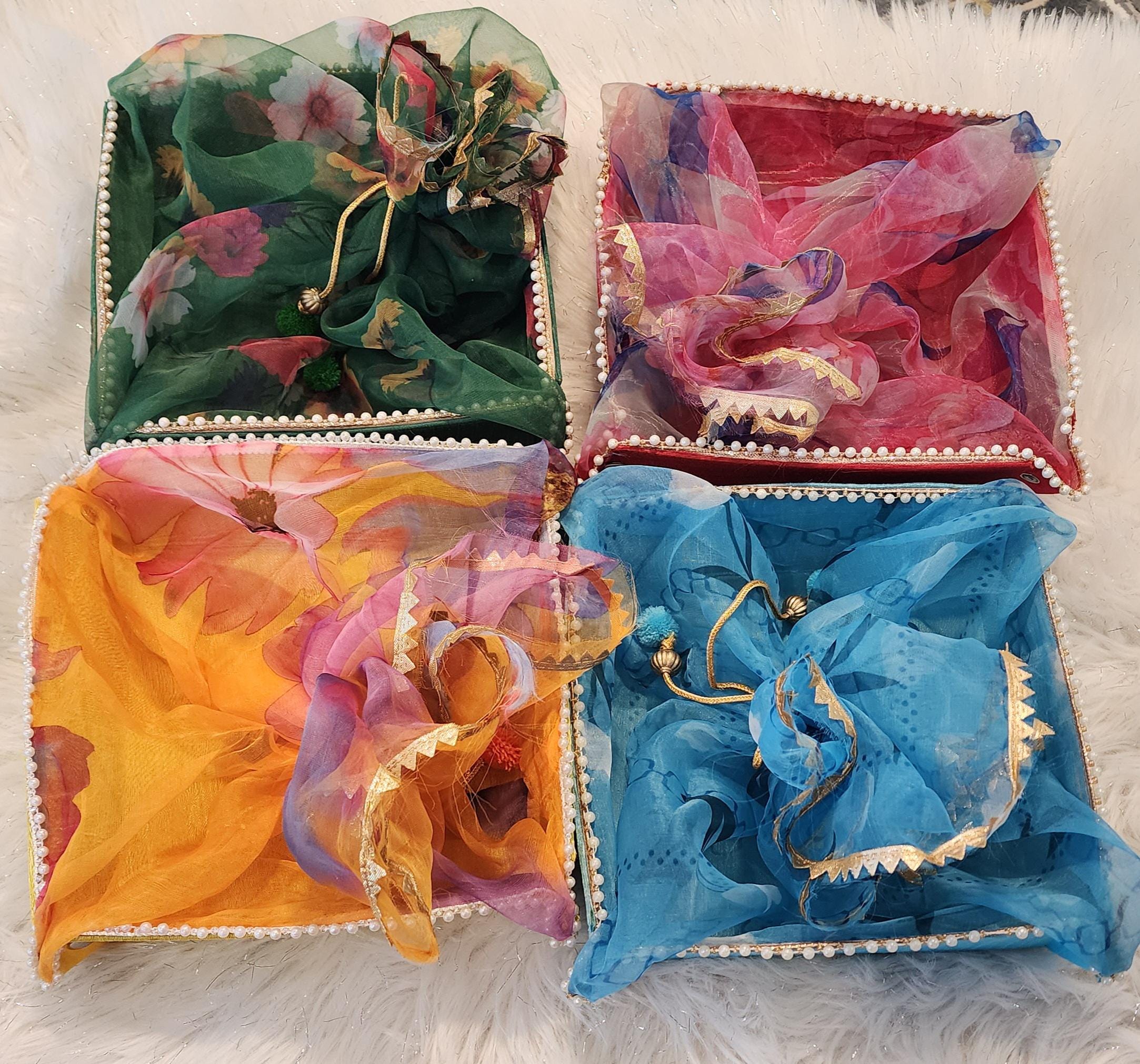 Floral Gift Box: Indian Wedding Favor, Baby Shower Basket